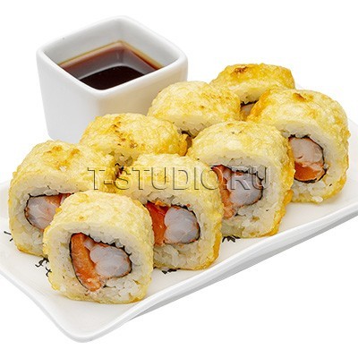 Темпура ролл с креветкой и пикантным соусом