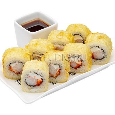 Темпура ролл с креветкой и сливочным сыром