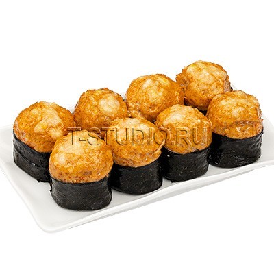 Запечённый ролл с гребешком