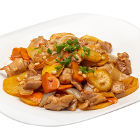 Курица с картофелем и кедровым орехом