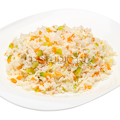 Рис с овощами и яйцом