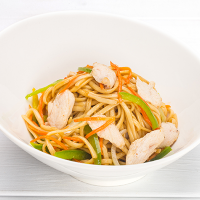 Лапша с курицей в соусе Терияки